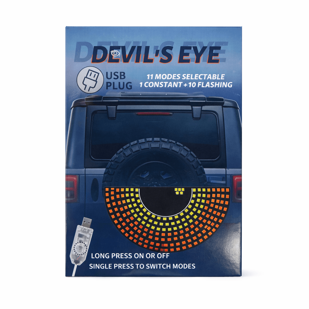 DEVIL'S EYE USB LED Car Light - Multi-Mode Rear Styling Light