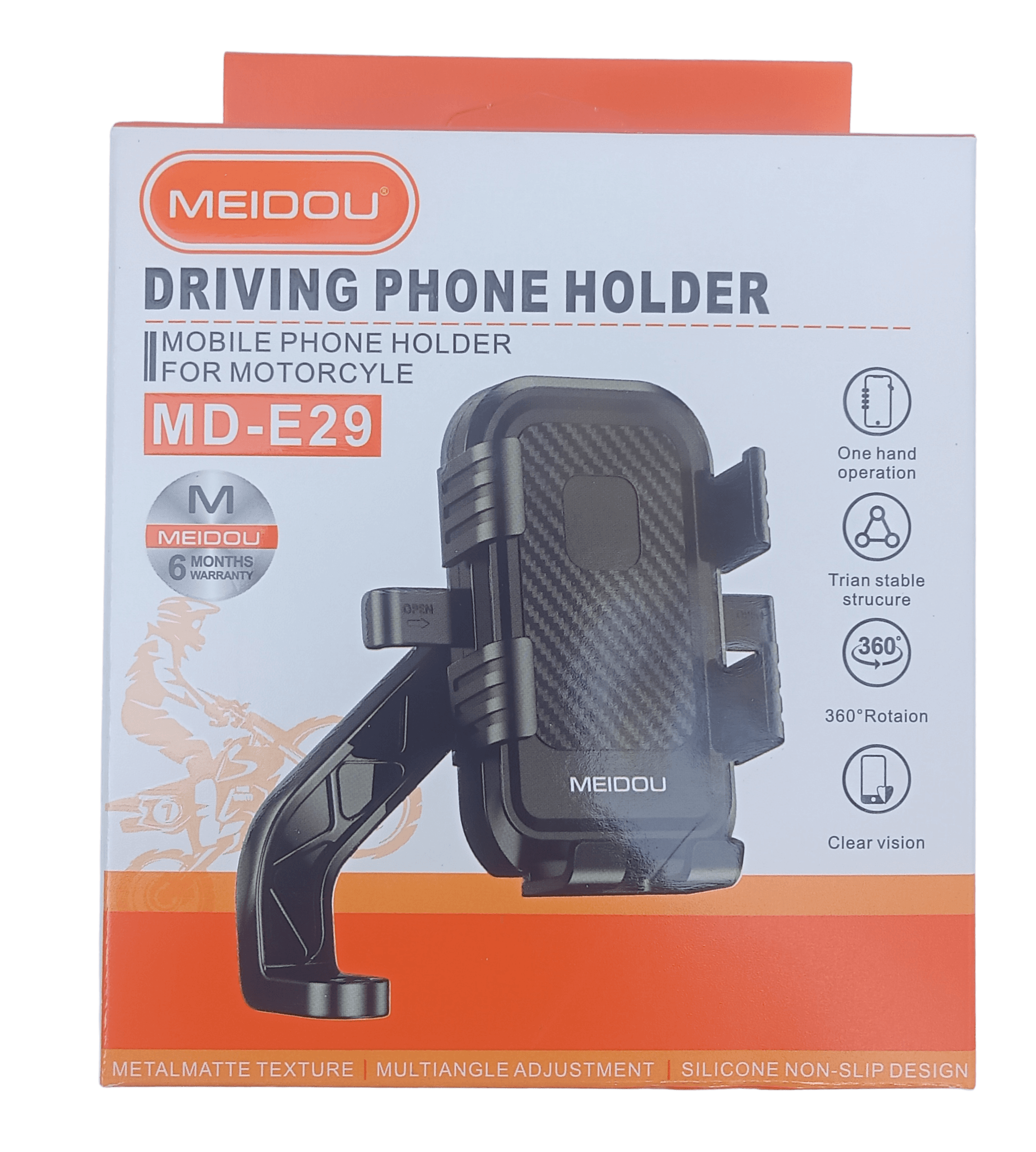MEIDOU MD-E29 Motorcycle Mirror Mount Phone Holder
