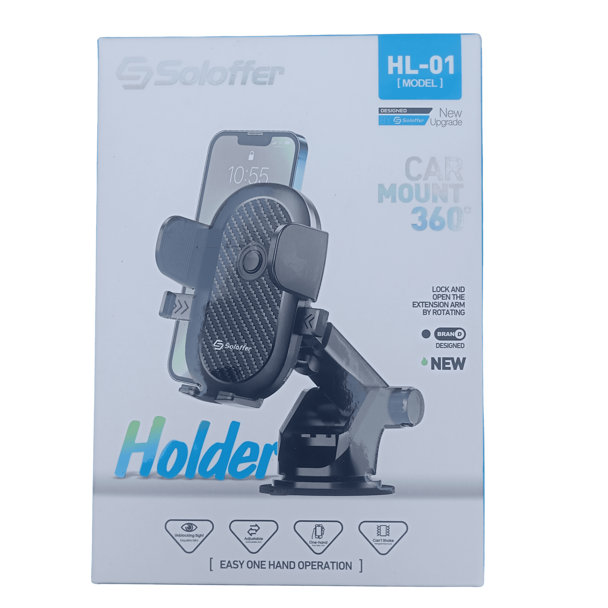 Soloffer HL-01 Silicone Suction Gravity Car Phone Holder