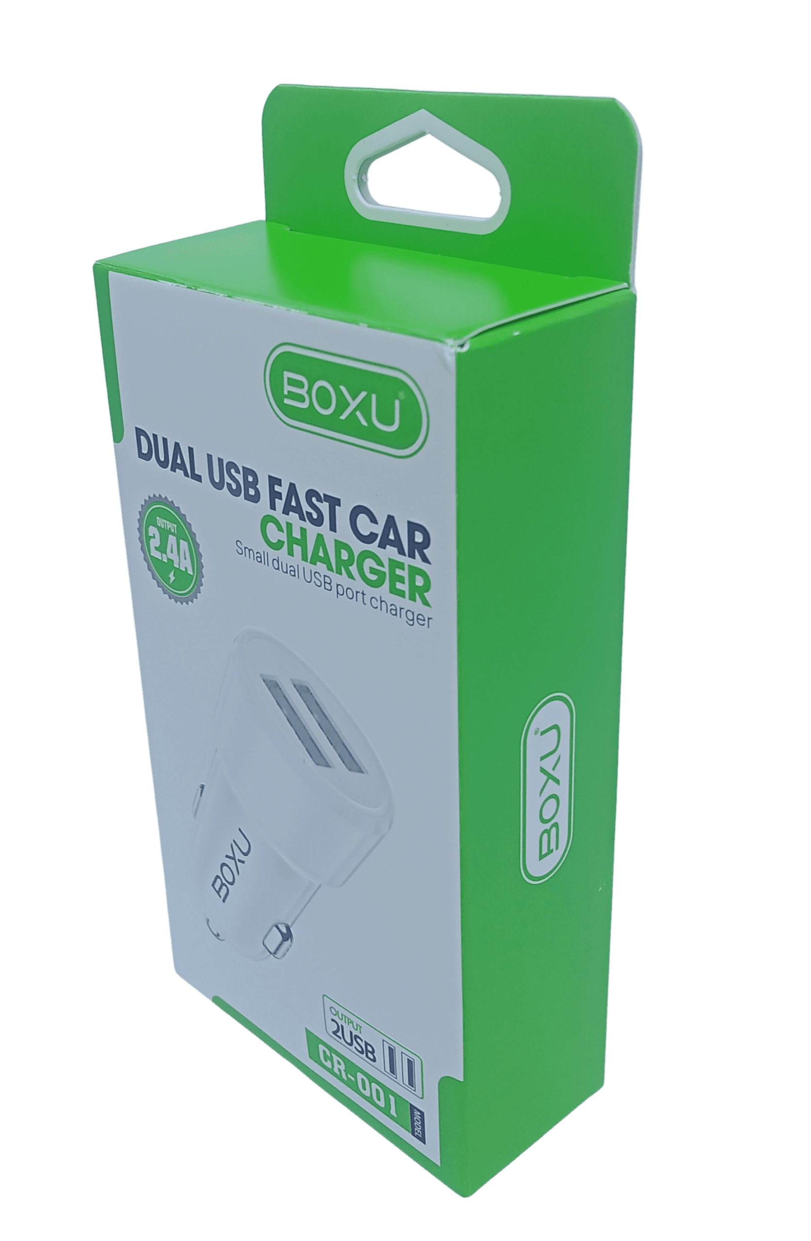 BOXU CR-001 Dual USB-A Car Charger (12-24V, 2.4A)