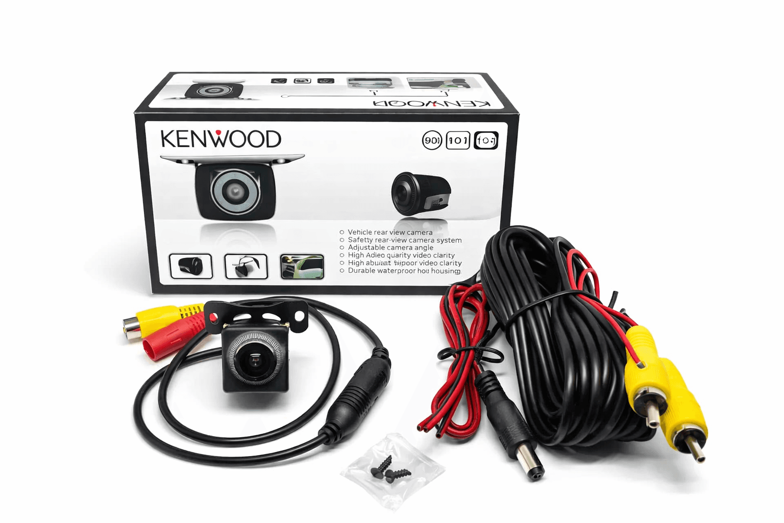 Kenwood CMOS-130 Universal Rear View Camera - High-Sensitivity Compact Reversing Aid