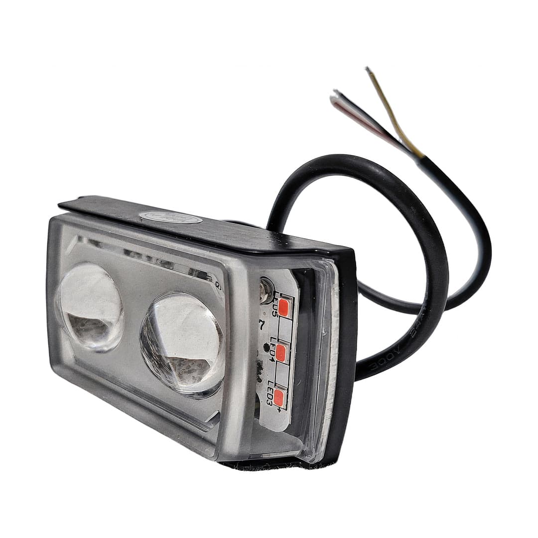LED Spotlight 6 Mode metal /2 LED- BB1813 (White / Yellow / Red / Blue)