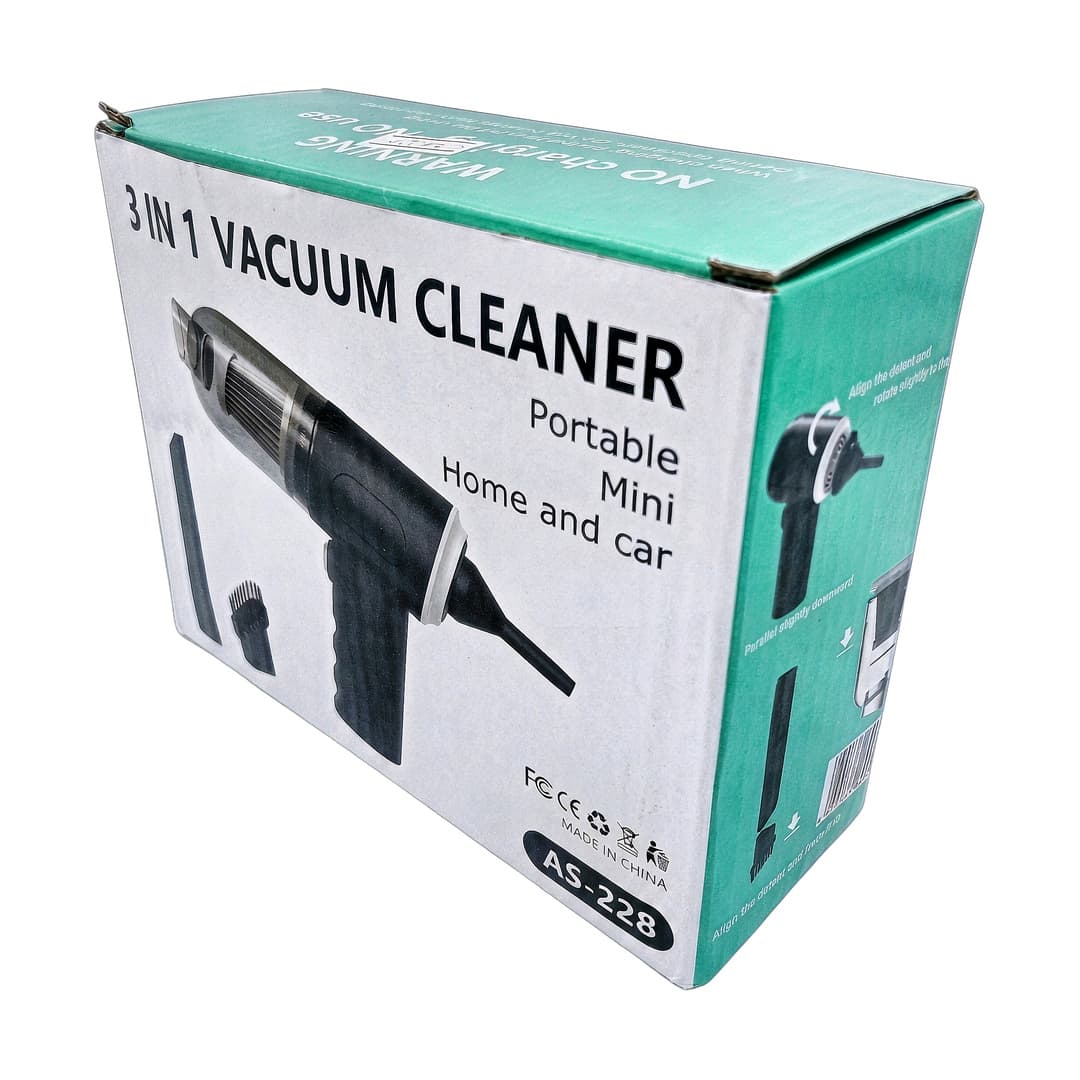 3-in-1 Portable Mini Vacuum Cleaner & Blower (Cordless)